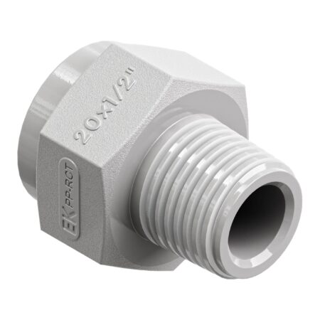 Переход с пластмассовой резьбой наружной 25×3/4″ Wavin Ekoplastik SDG02525RCT