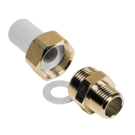 Резьбовое соединение наружное 20×1/2″ Wavin Ekoplastik SSE02020RCT (SSE02020XX)