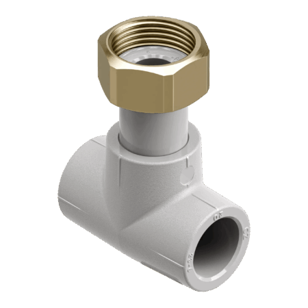 Тройник с перекидной гайкой 20×3/4″ Wavin Ekoplastik STKM02025RCT (STKM02025X)
