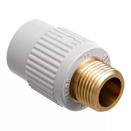 Переход с металлической резьбой наружной 20×1/2″ Wavin Ekoplastik SZE02020RCT (SZE02020XX)