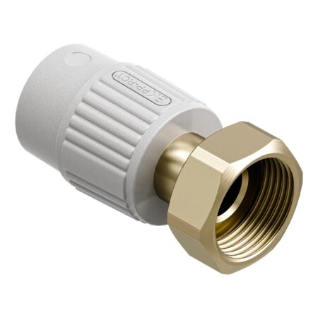 Переход с металлической вставкой и перекидной гайкой 16×1/2″ Wavin Ekoplastik SZM01620RCT (SZM01620XX)
